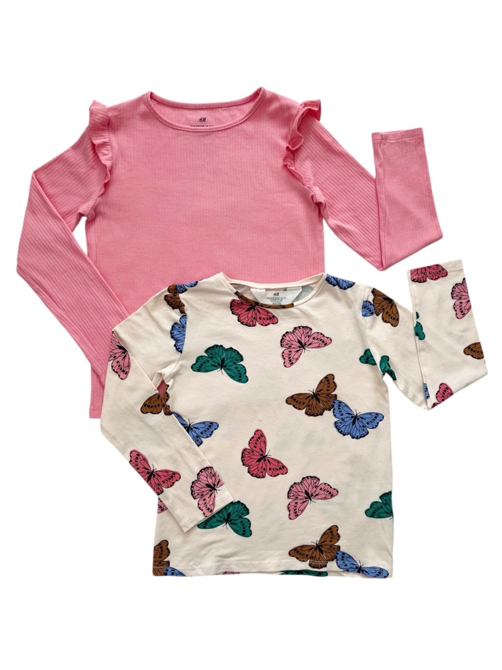 2 H&M girls long sleeve tops